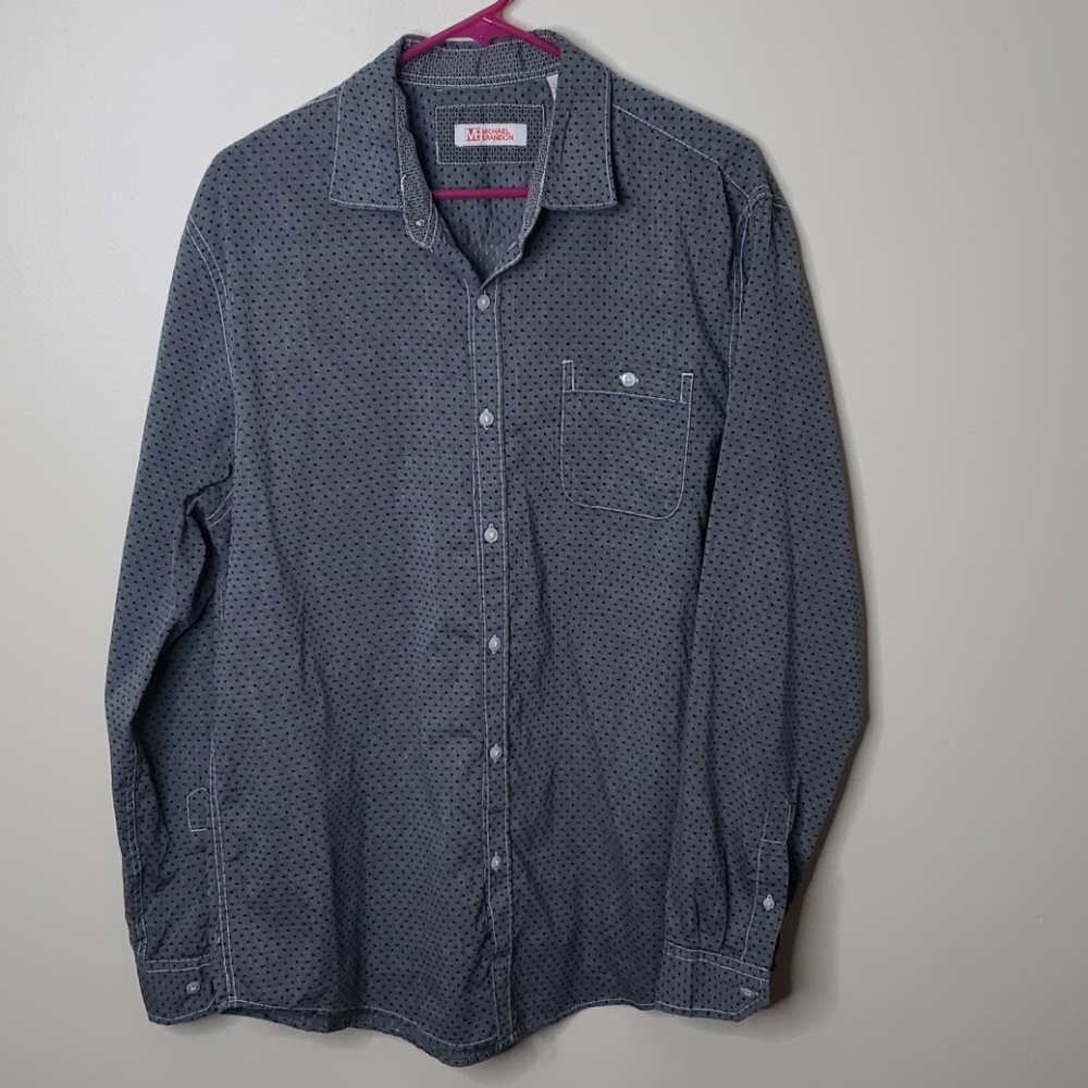 Michael Brandon Navy Blue Shirt